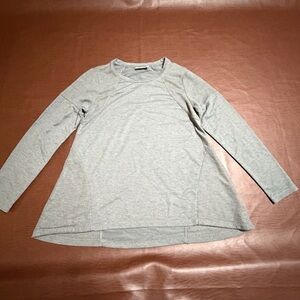 Elegant Heather Gray Long Sleeve Top